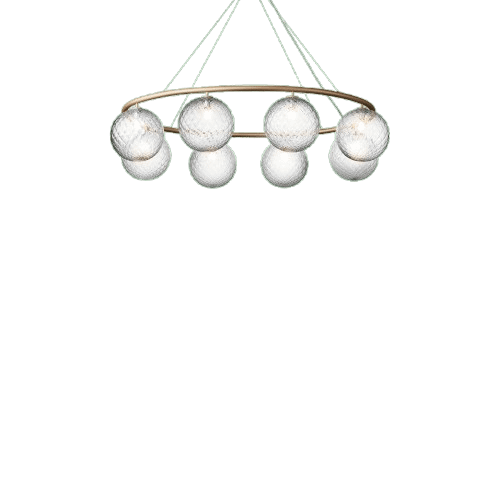 Nuura Miira Oval Lysekrone Messing Optic Clear