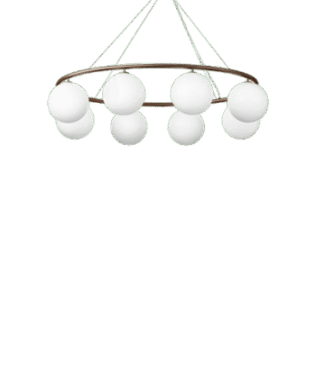 Nuura Miira   Oval Lysekrone Mørk Bronze Opal