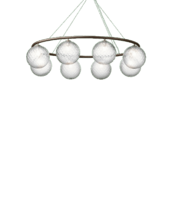 Nuura Miira   Oval Lysekrone Mørk Bronze Optic Clear