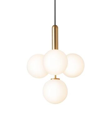 Nuura Miira   Pendel Messing   Opal Hvid