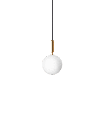 Nuura Miira   Pendel Messing   Opal Hvid Stor