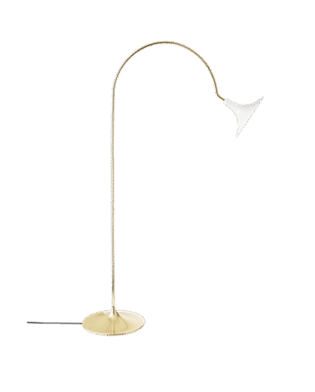 Nuura Petalii Gulvlampe Hvid Poleret Messing