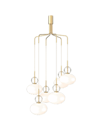 Nuura Rizzatto Cluster   Pendel Satin Messing Opal