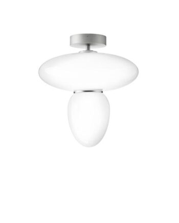 Nuura Rizzatto 42 Loftlampe Satin Sølv   Opal