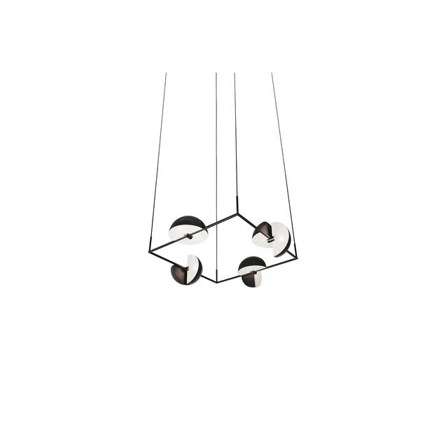 Oblure Trapeze Quartettependel 169x169 Cm Sort