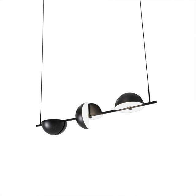 Oblure Trapeze Triplette Pendel 152 2x28 Cm Sort
