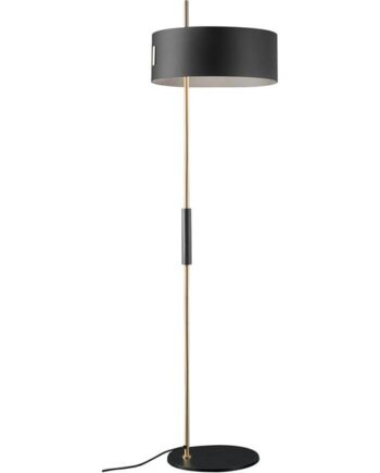 Oluce 1953 Gulvlampe Sort Satin Guld