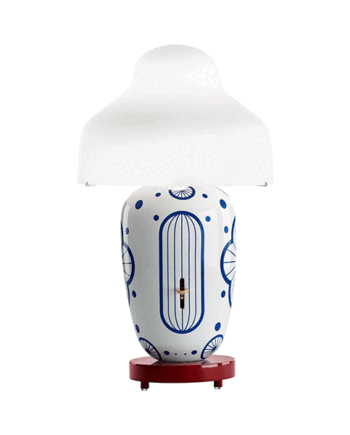 Parachilna Chinoz Bordlampe Ming   Hvid