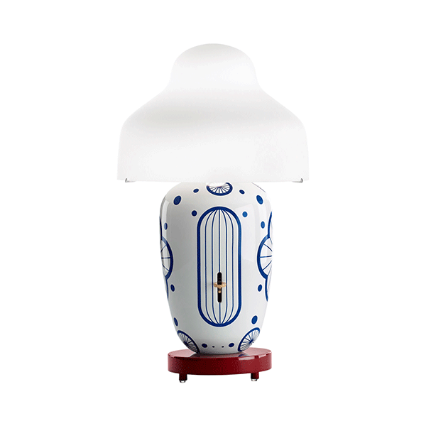 Parachilna Chinoz Bordlampe Ming Hvid