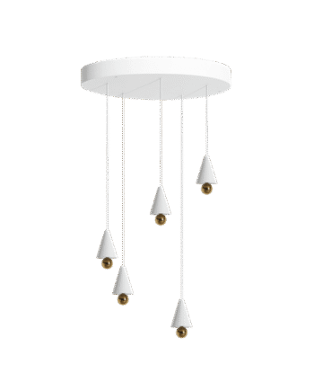 Petite Friture Cherry Led Pendel System Rund   Stk  Ekstra Lille Hvid