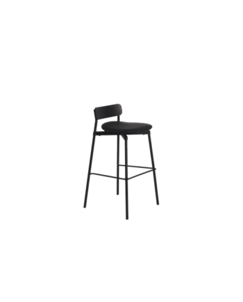 Petite Friture Fromme Bois H75 Barstol Cuir Sort