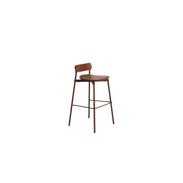Petite Friture Fromme Bois H75 Barstol Rød Brun