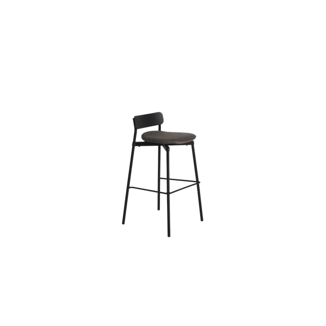 Petite Friture Fromme Bois H75 Barstol Tissu Sort