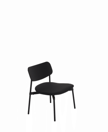 Petite Friture Fromme Bois Lænestol Cuir Sort