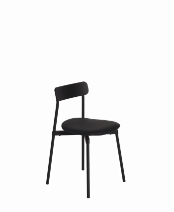 Petite Friture Fromme Bois Spisebordsstol Cuir Sort