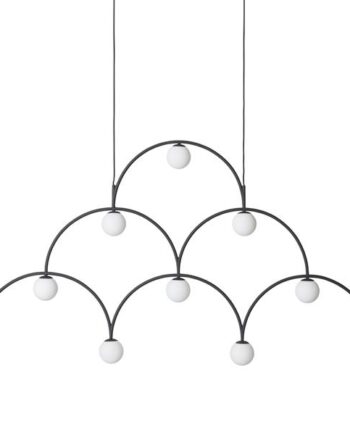 Pholc Bounce 169 Pendel Sort   Hvidt Glas