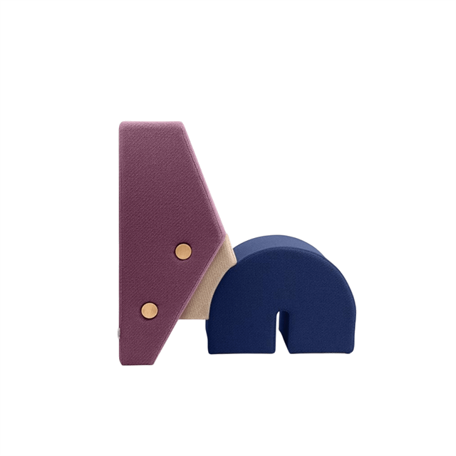 Please Wait To Be Seated Keystone Lænestol Fig Puple Off White Navy Blå