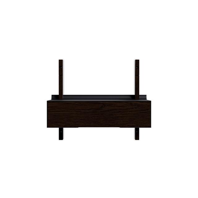 Please Wait To Be Seated Smile Skuffe 50 Cm Røget Eg Sort