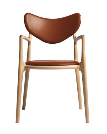 Ro Collection Salon Spisebordsstol Polstret Olieret Bøg Calvados Læder