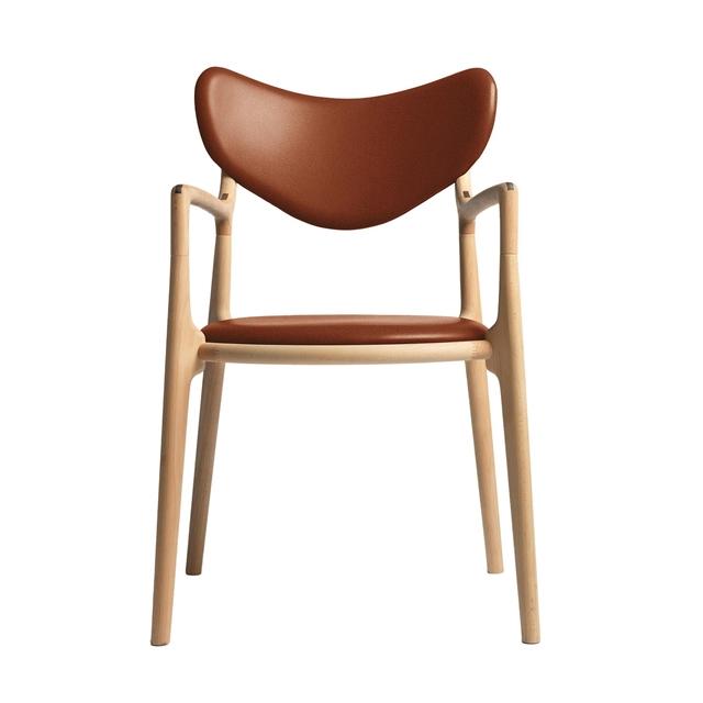 Ro Collection Salon Spisebordsstol Polstret Olieret Bøg Calvados Læder