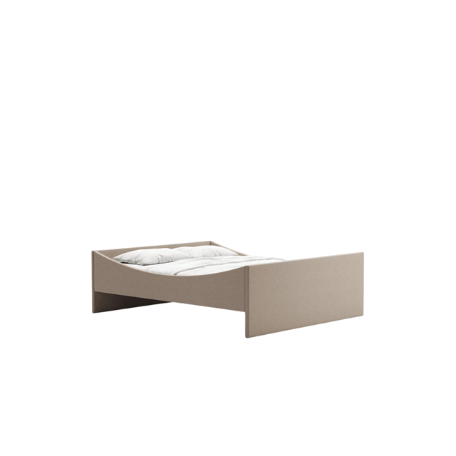 Rye Curved Sengestel 140x200 Mørk Beige