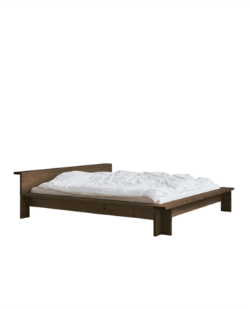 Rye Hem Sengestel 140x200 Røget Rød Egetræ