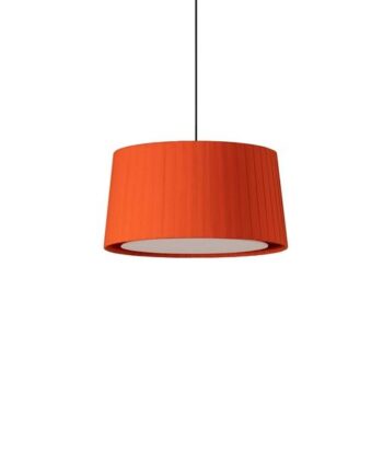 Santa   Cole Gt6 Pendel Red-amber Rosette Nikkel Ledning Sort