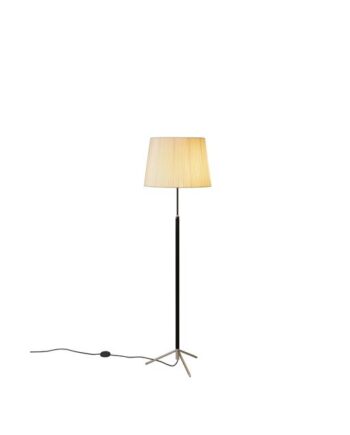 Santa   Cole Pie De Salón G1 Gulvlampe Natural Krom
