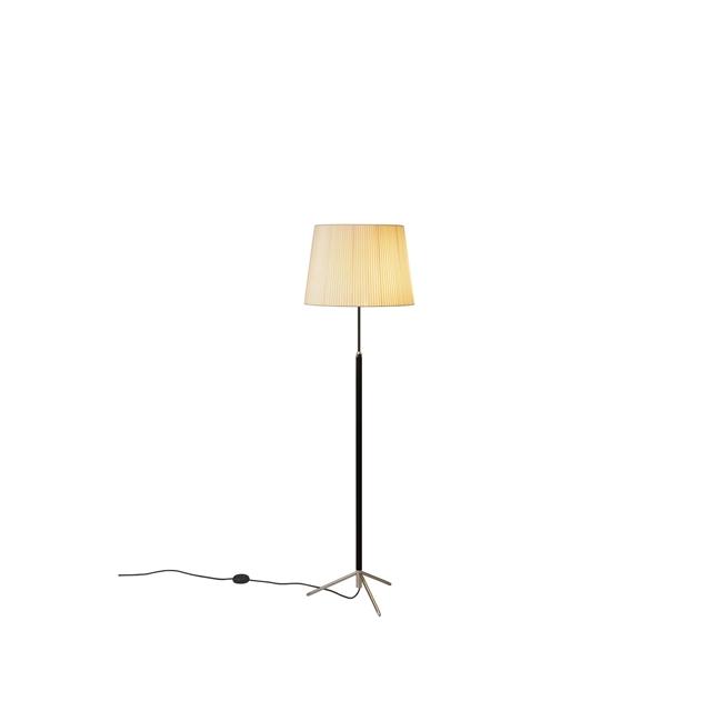 Santa Cole Pie De Salón G1 Gulvlampe Natural Krom