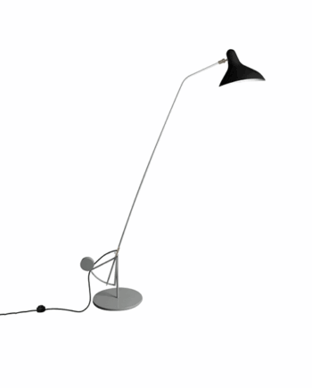Schottlander Mantis Bs1   Grå-grøn Og Sort Gulvlampe Rundfod