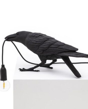 Seletti Bird Playing Bordlampe Sort
