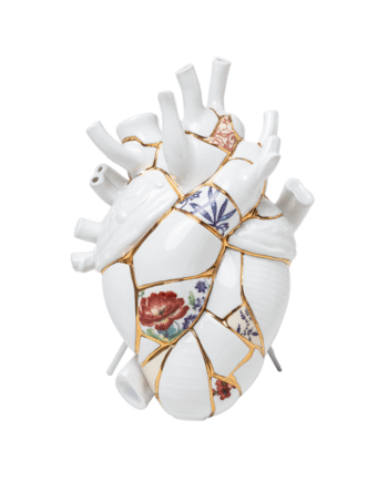 Seletti Love In Bloom Kintsugi Vase Hvid Multifarvet