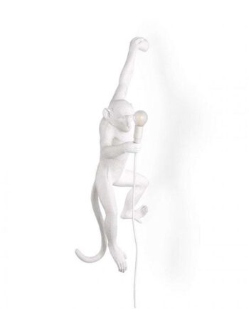 Seletti Monkey Hanging Left Væglampe Hvid