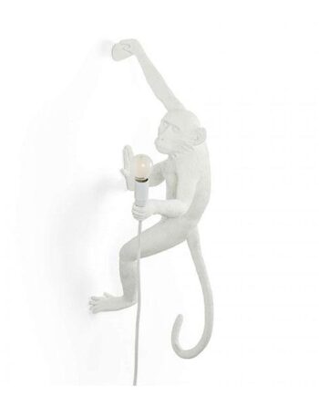 Seletti Monkey Hanging Right Væglampe Hvid