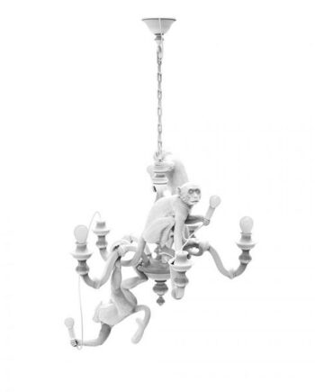 Seletti Monkey Lysekrone Hvid