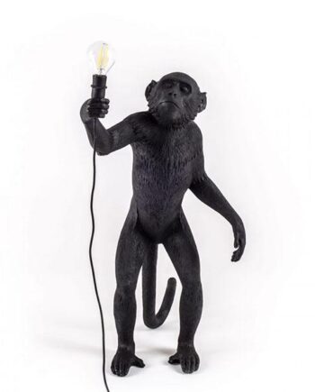 Seletti Monkey Standing Bordlampe Sort Udendørs