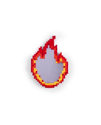 Seletti Pixel Flame Spejl Rød Orange Gul