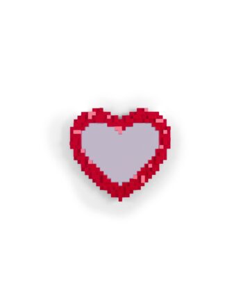 Seletti Pixel Heart Spejl Rød