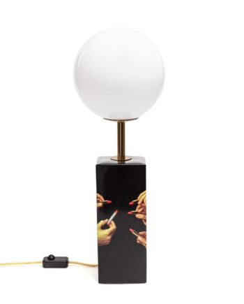 Seletti Toiletpaper Home Black Lipsticks Bordlampe Hvid Multifarvet