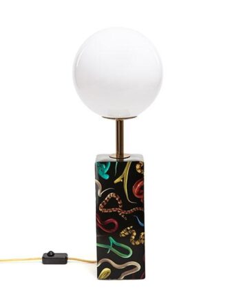 Seletti Toiletpaper Home Snakes Bordlampe Hvid Multifarvet