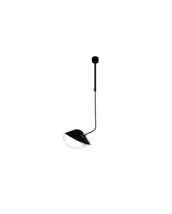 Serge Mouille Bibliothèque Curved Loftlampe Sort