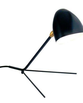 Serge Mouille Cocotte Bordlampe Sort   Messing