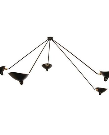 Serge Mouille Plafonnier Araigne   Loftlampe Sort   Messing Fikseret