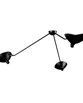 Serge Mouille Plafonnier Araigne   Loftlampe Sort   Messing Fikseret