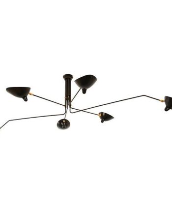 Serge Mouille Plafonnier   Loftlampe Sort   Messing