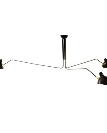Serge Mouille Plafonnier   Loftlampe Sort   Messing