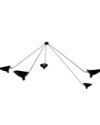 Serge Mouille Spider   Fixed Agles Arms Loftlampe Sort