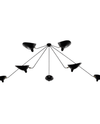 Serge Mouille Spider   Fixed Arms Loftlampe Sort