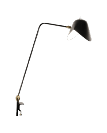 Serge Mouille Two Rotulas Agrafée Skrivebordslampe Sort