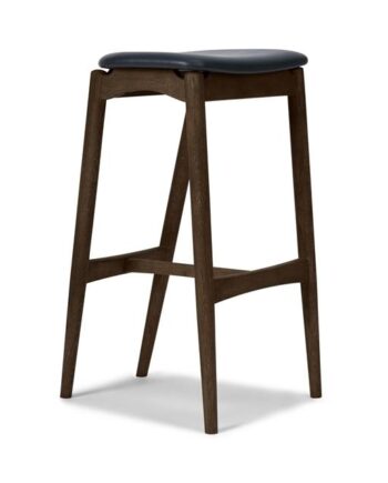 Sibast Furniture No   Barstol 65 Uden Ryg Mørk Olieret Eg Solid Sort